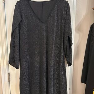 SHEIN Black Glitter Dress